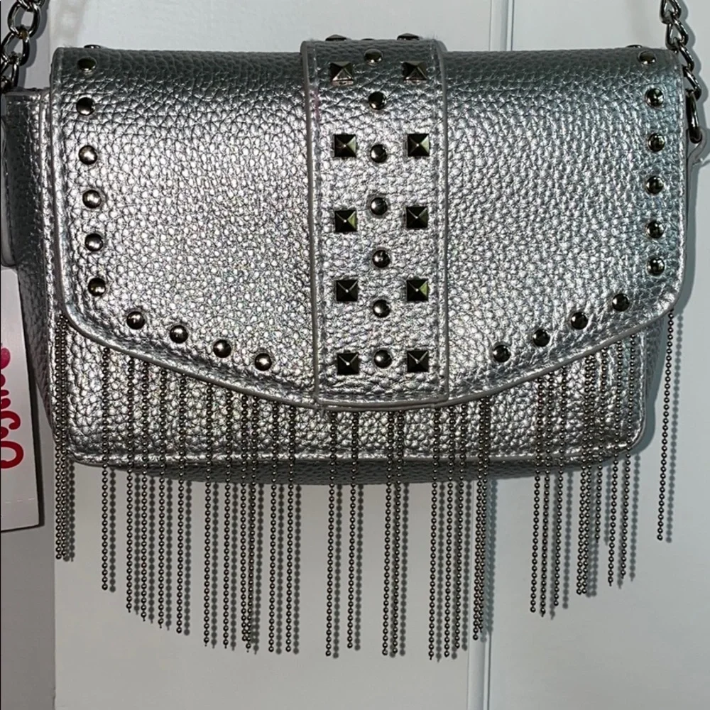 Justice NWT Purse with Silver Chain Studs/tassels